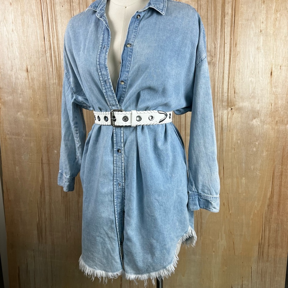 Topshop Denim Shirt Dress